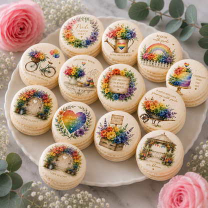 Pride Garden Party French Macarons