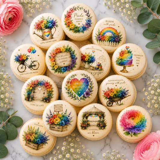 Pride Garden Party French Macarons