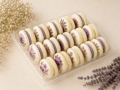 Purple Flower French Macaron Set