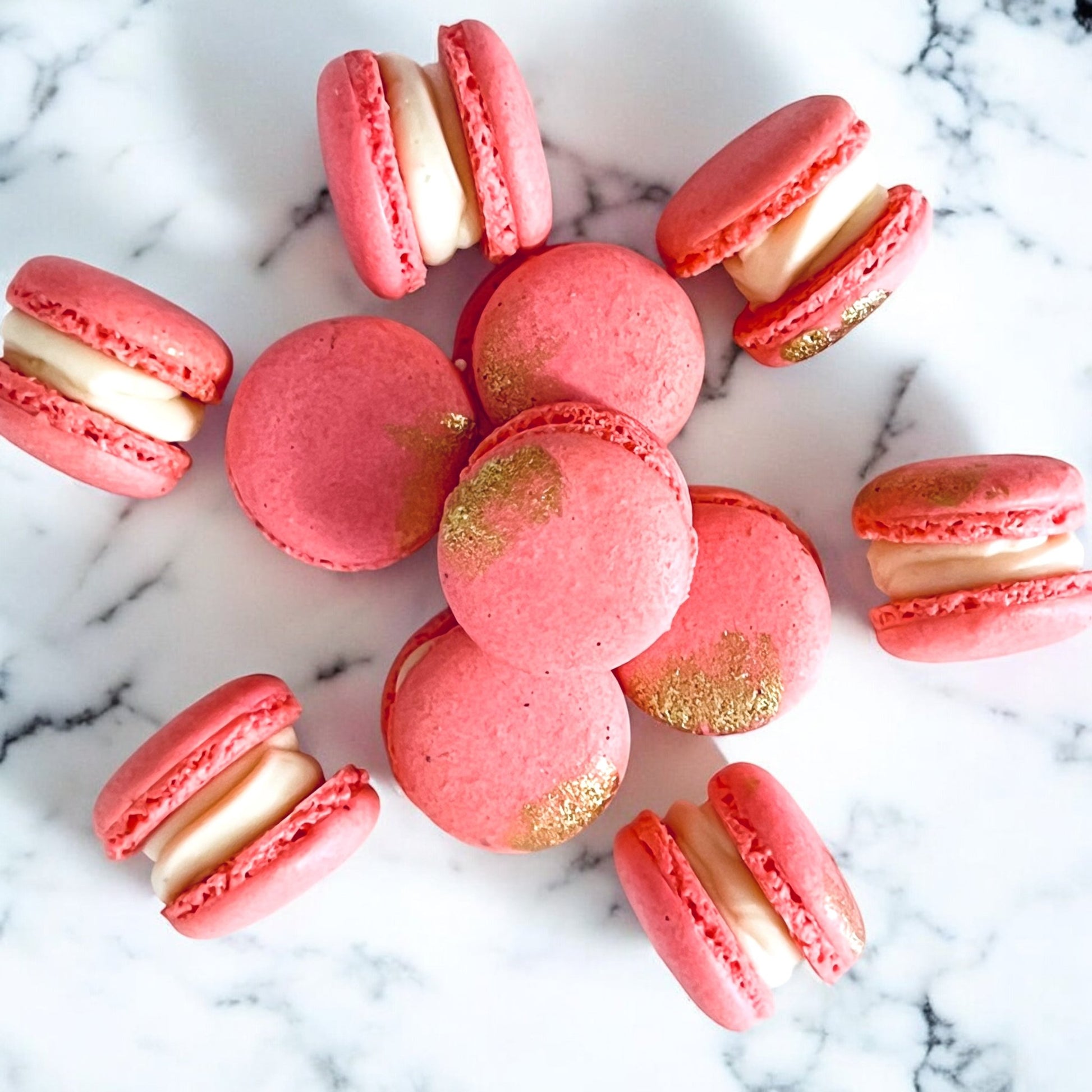 Rosewater Mini Macarons - Perfect for Decorating Cupcakes, Cakes, Ice Cream, and More! (Copy) (Copy) (Copy) (Copy) - Macaron Centrale16 Pack