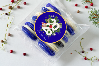 🎉 Happy New Year Printed French Macarons
