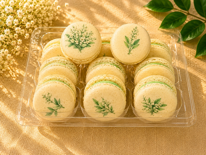 Sage Flower French Macaron Set