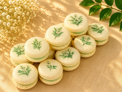 Sage Flower French Macaron Set