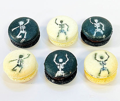 Skeleton French Macaron Set | Pick Your Own Flavor | Ideal for celebratory events - Macaron Centrale6 Pack