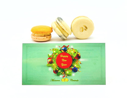 Special Holiday French Macaron Collection | 6 Pack Latte Set | Happy New Year - Macaron Centrale