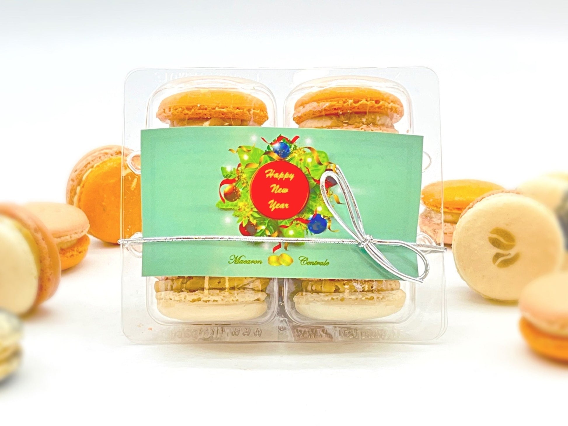 Special Holiday French Macaron Collection | 6 Pack Latte Set | Happy New Year - Macaron Centrale