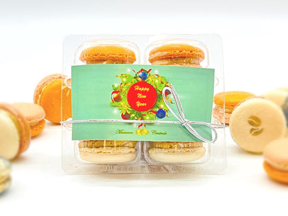 Special Holiday French Macaron Collection | 6 Pack Latte Set | Happy New Year - Macaron Centrale