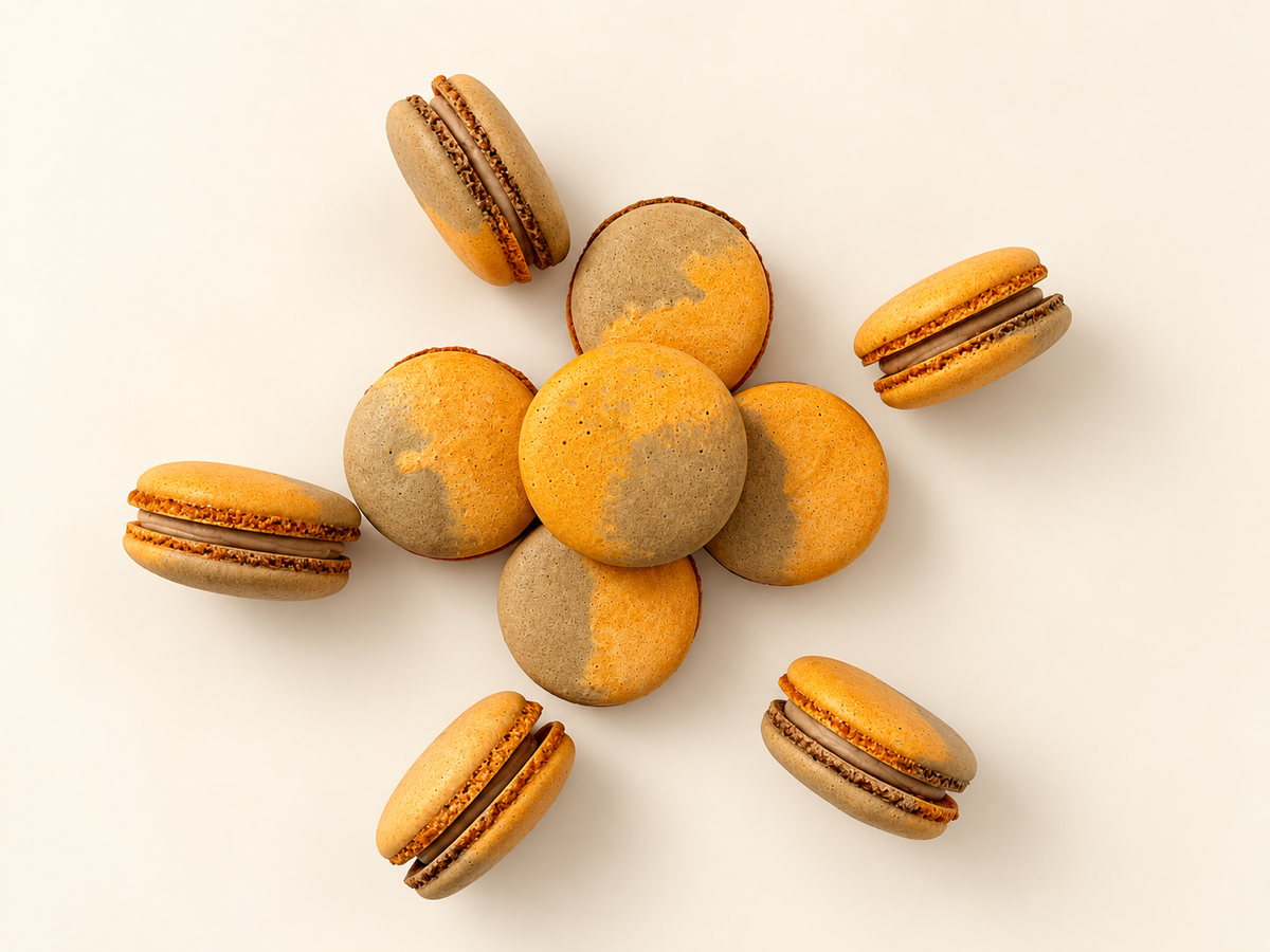 All Natural Spiced Orange Vegan Macarons (Wholesale 24 or 48 Pack)
