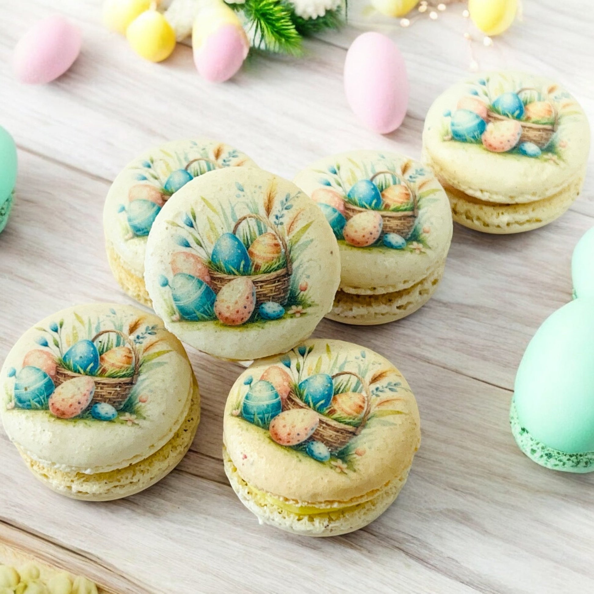 Springtime Macaron Set – Beautiful & Delicious - Macaron CentraleEasterStandard6 Pack
