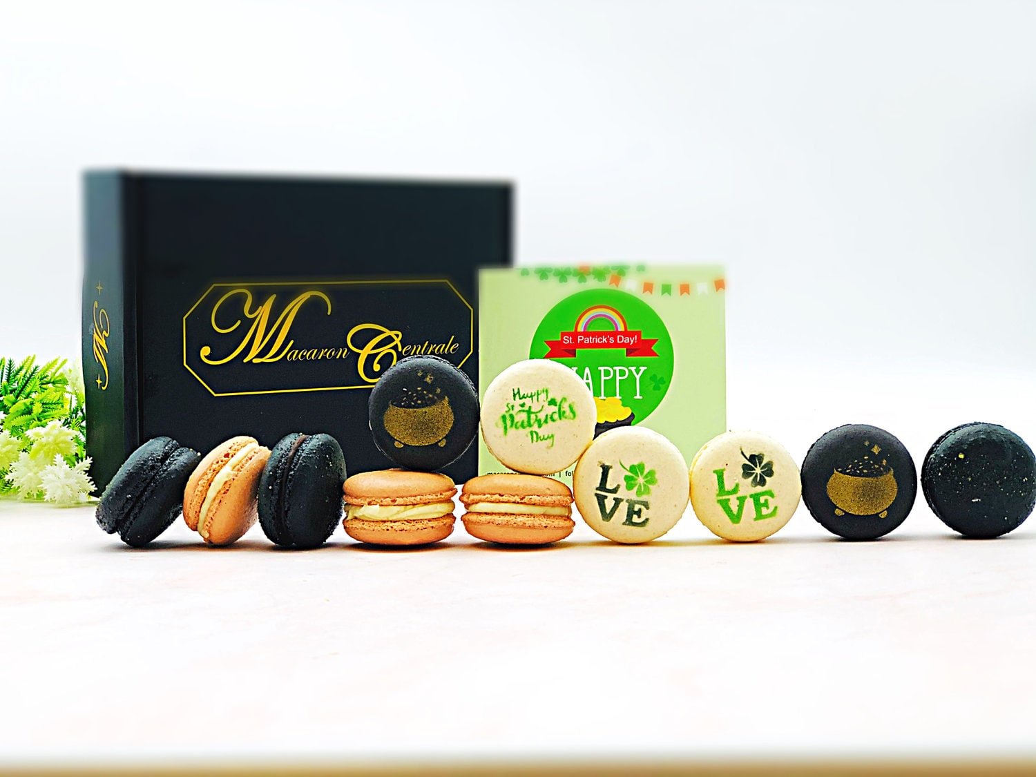 St. Patrick's Day French Macaron Set #1 | 12 Pack | Free Shipping, perfect for upcoming St. Patrick's Day Celebration - Macaron Centrale