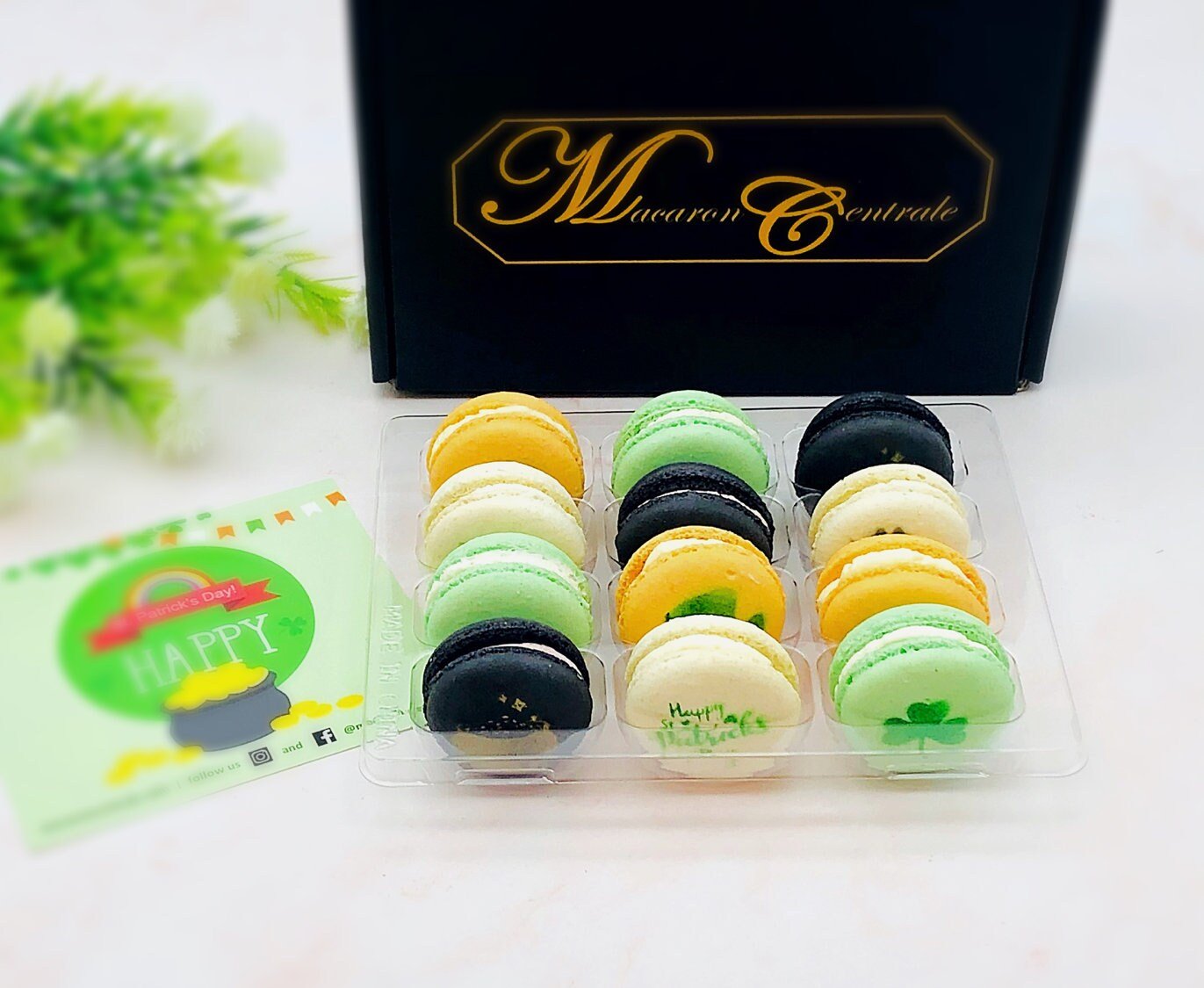 St. Patrick's Day French Macaron Set #2 | 12 Pack | Free Shipping, perfect for upcoming St. Patrick's Day Celebration - Macaron Centrale