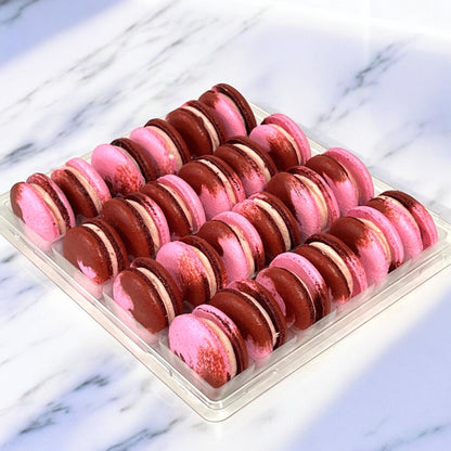 Strawberry Rose Vegan Macarons | Available in 4 & 12 Pack - Macaron Centrale4 Pack