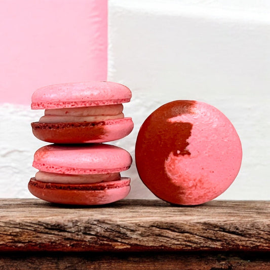 Strawberry Rose Vegan Macarons | Available in 4 & 12 Pack - Macaron Centrale4 Pack