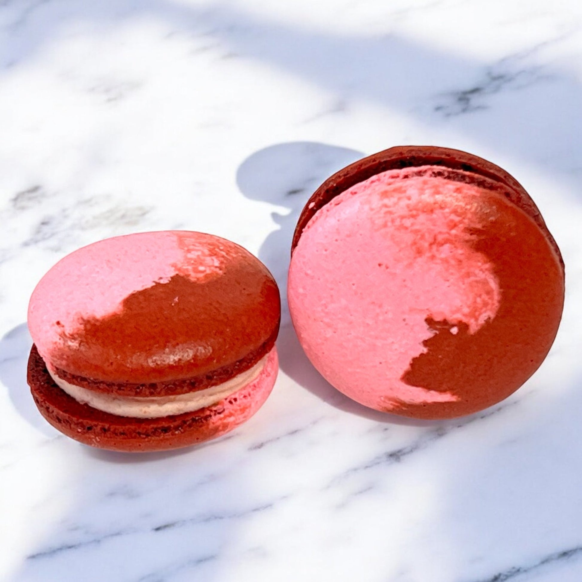 Strawberry Rose Vegan Macarons | Available in 4 & 12 Pack - Macaron Centrale4 Pack