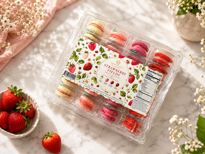 Strawberry Fields French Macarons – 24 Pack Assortment