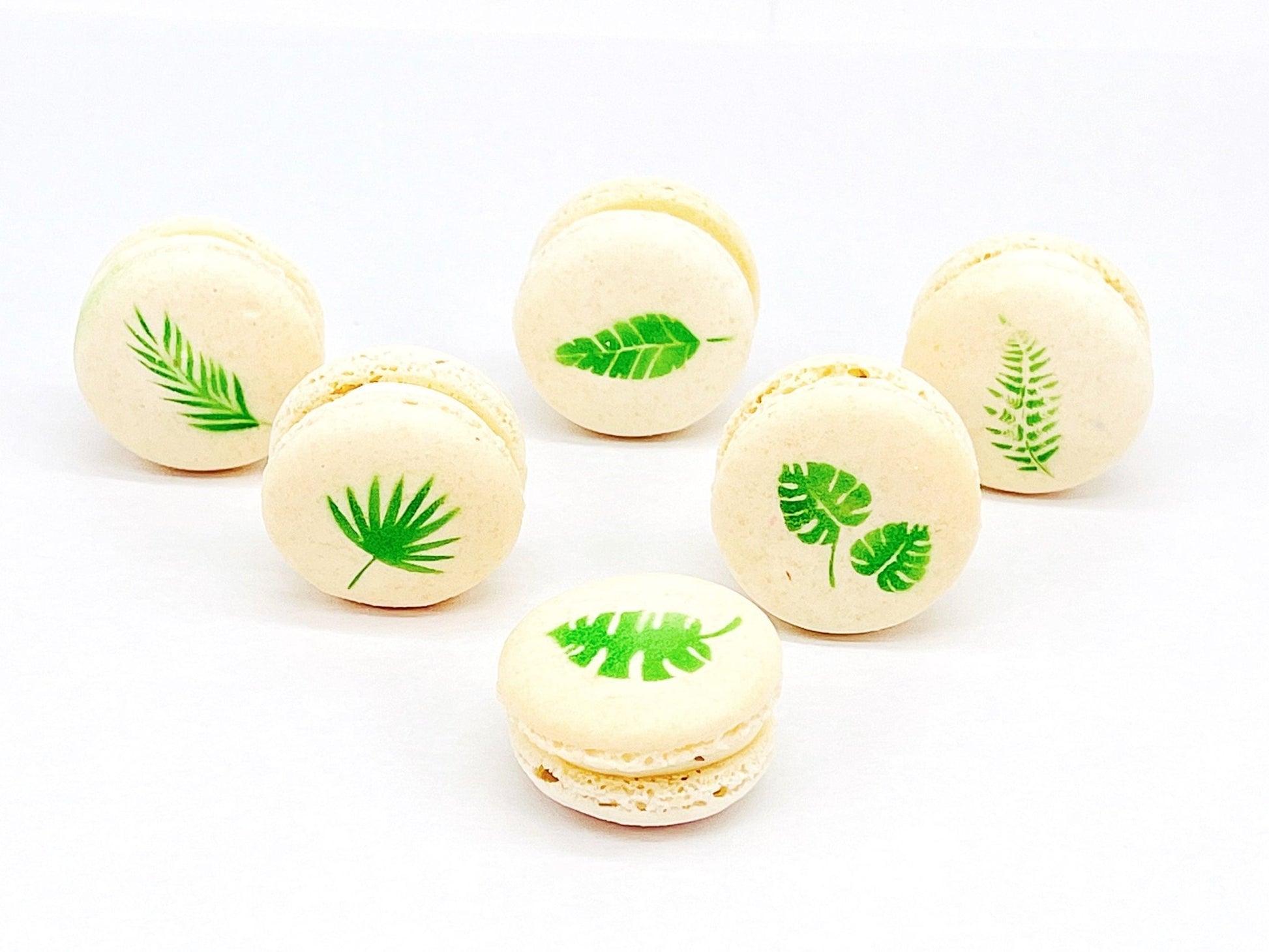 The Green Leaves French Macarons | Available in 6 , 12 & 24 Pack - Macaron Centrale6 Pack