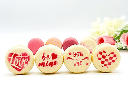 The Pink Love Macarons | 12 French Macarons Set - Macaron Centrale