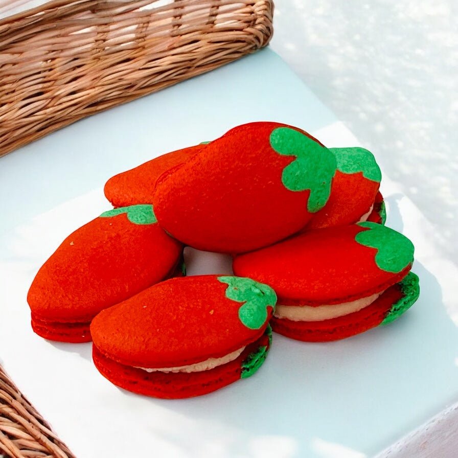 The Ultimate Firecracker Dessert Tower – Sweet & Spicy! - Macaron Tower Included - Macaron CentraleSpricy Lemon | Peach Habanero | Strawberry Rhubarb Chili3 Tiers