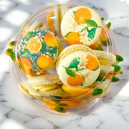 The Ultimate Orange Dessert Tower – Sweet & Stylish! - Macaron Tower Included - Macaron CentraleOrange Cream and Medley Orange3 Tiers