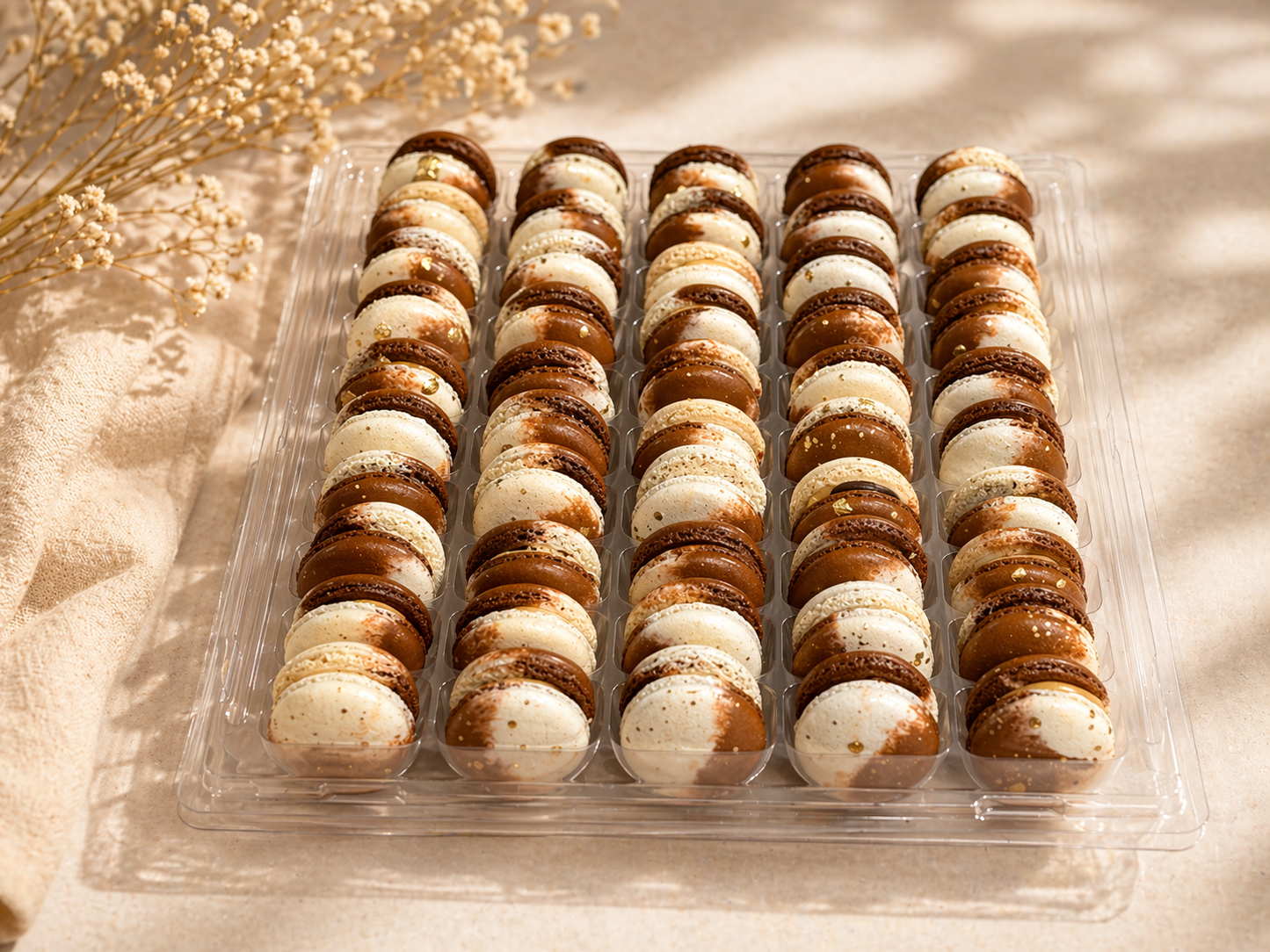 Caramel Chocolate Truffle Macarons – 50 Pack