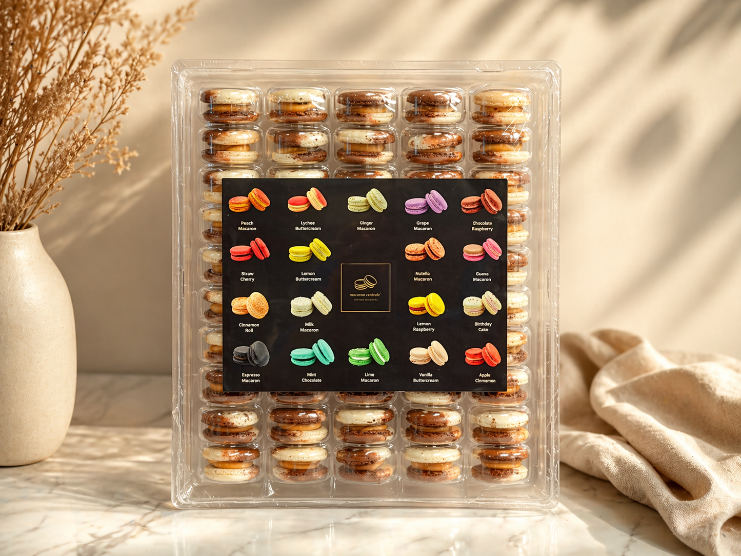 Caramel Chocolate Truffle Macarons – 50 Pack
