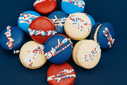 United States of Macarons | Patriotic Red, White, Blue Pack French Macarons |