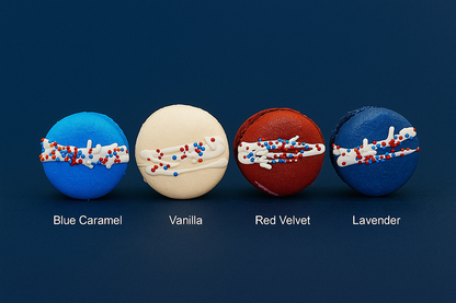 United States of Macarons | Patriotic Red, White, Blue Pack French Macarons |