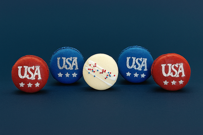 United States of Macarons | The Red, White, Blue USA Pack French Macarons
