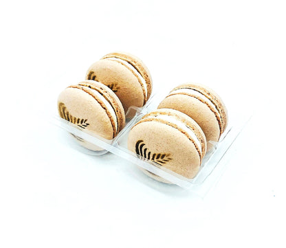 Vegan Almond Milk Latte Macarons - Macaron Centrale4 Pack