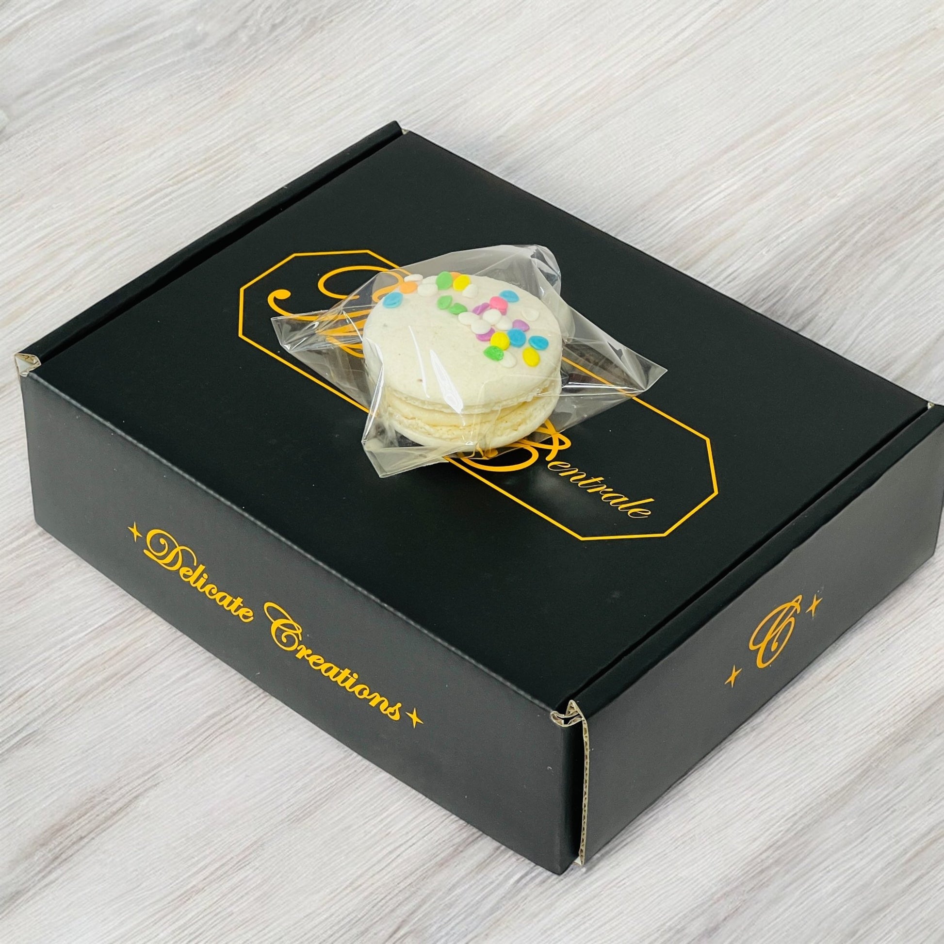 Vegan Confetti French Macarons – Naturally Colored, Customizable Flavors & Individually Wrapped - Macaron CentraleTop Seller's Flavors6 Pack