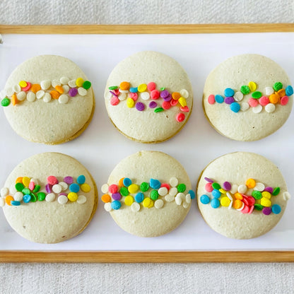 Vegan Confetti French Macarons – Naturally Colored, Customizable Flavors & Individually Wrapped - Macaron CentraleTop Seller's Flavors6 Pack
