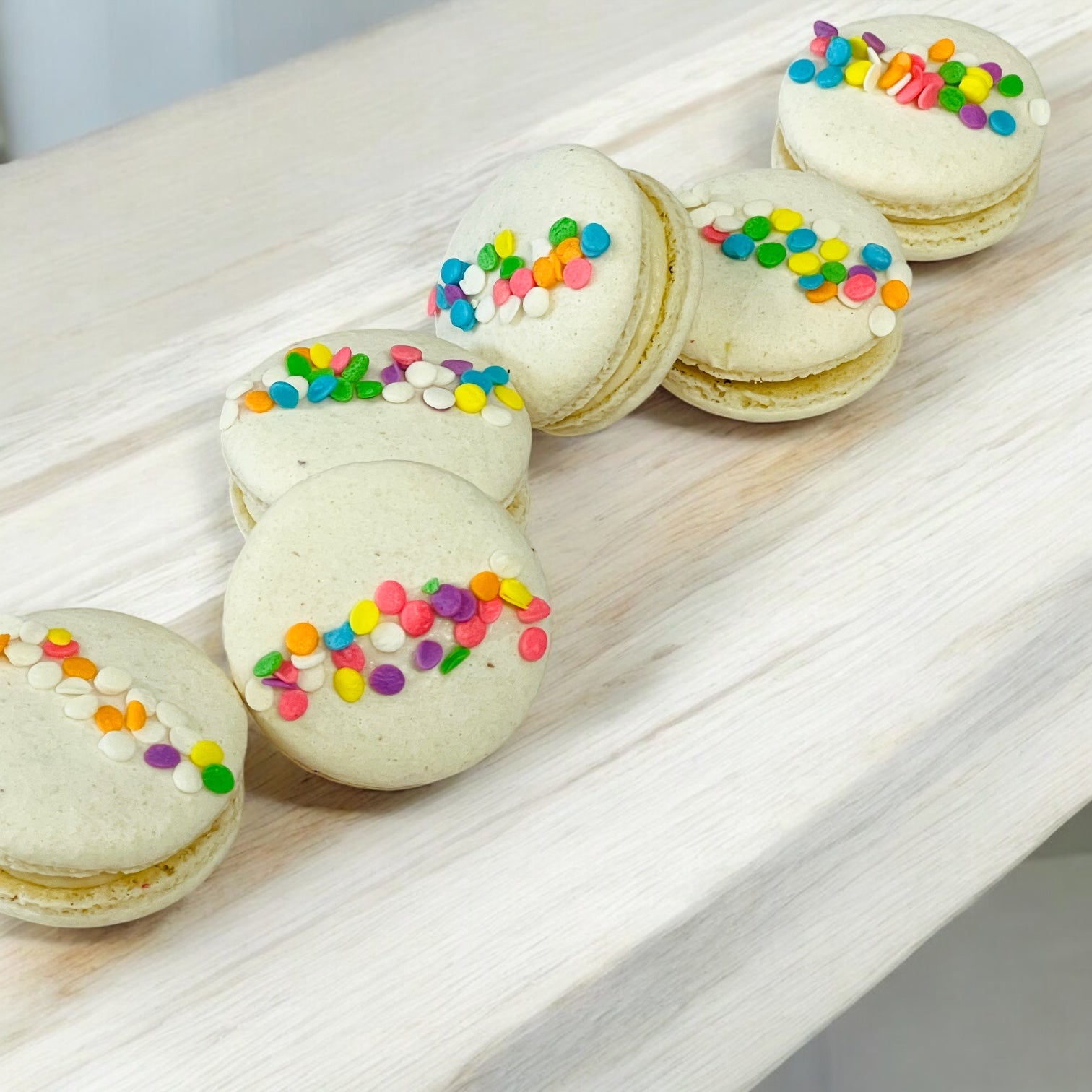 Vegan Confetti French Macarons – Naturally Colored, Customizable Flavors & Individually Wrapped - Macaron CentraleTop Seller's Flavors6 Pack