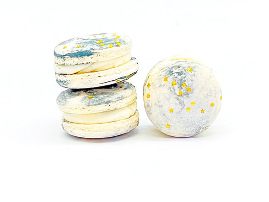Vegan Planet | The White Planet | White Chocolate Peppermint Vegan Macarons - Macaron Centrale4 Pack