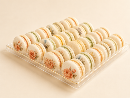 Vegan Pastel Garden French Macarons - 24 Pack