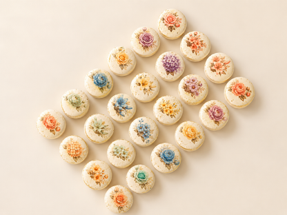 Vegan Pastel Garden French Macarons - 24 Pack