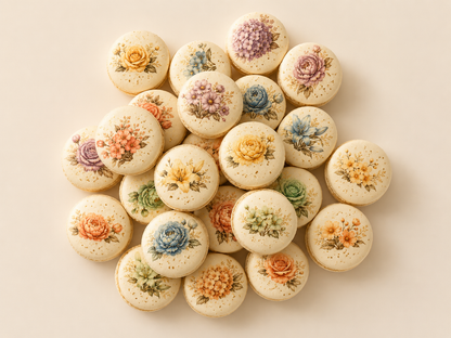 Vegan Pastel Garden French Macarons - 24 Pack