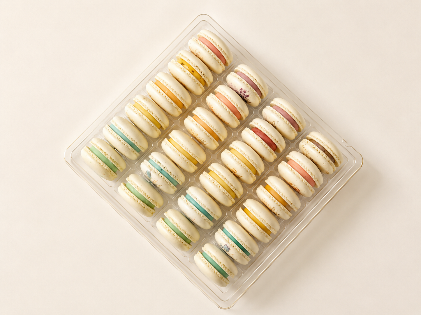 Vegan Pastel Garden French Macarons - 24 Pack