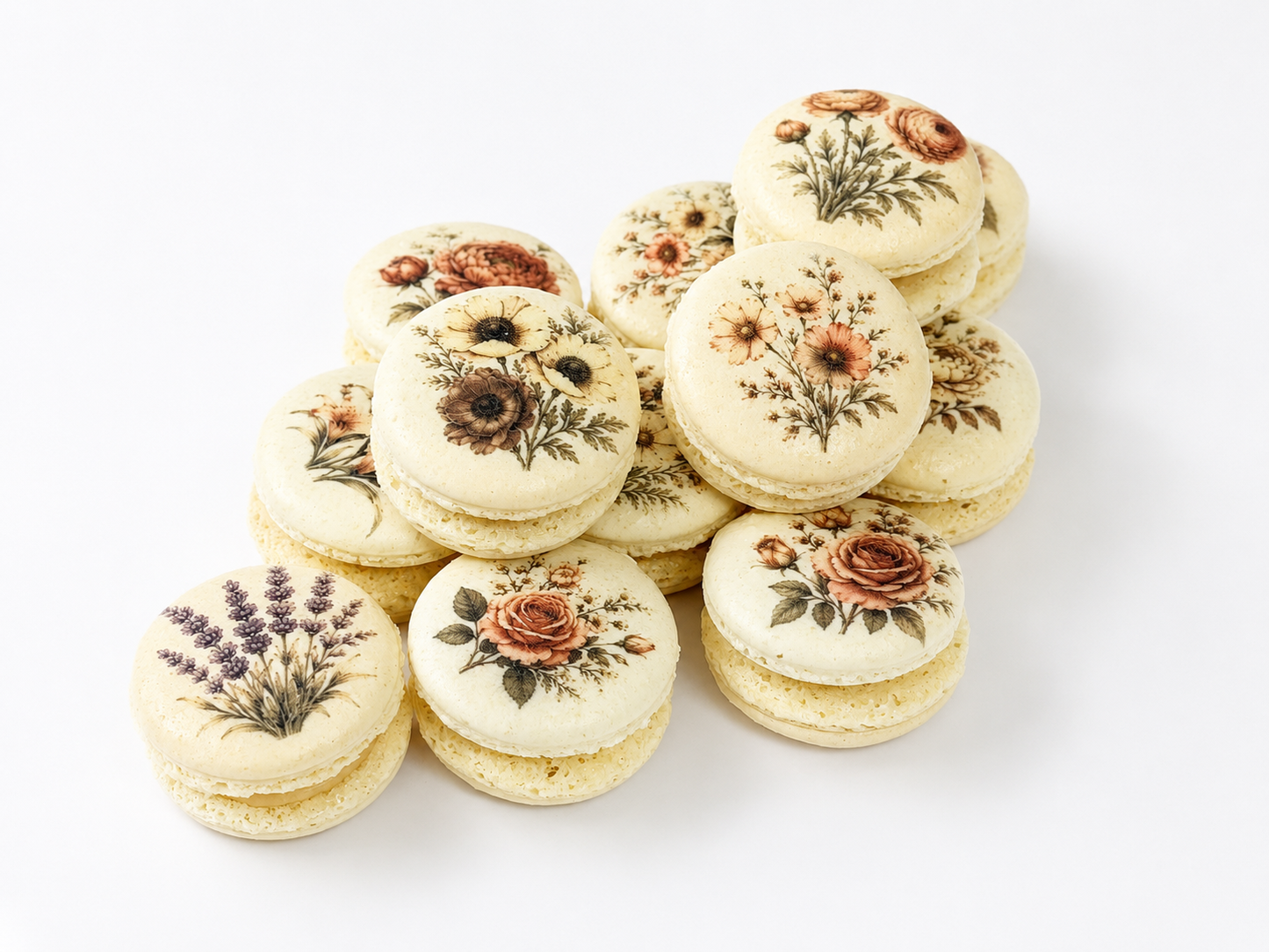 Vintage Bloom French Macaron Set