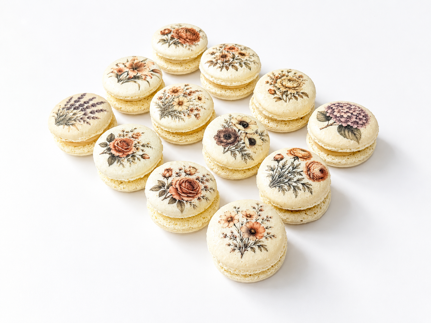 Vintage Bloom French Macaron Set