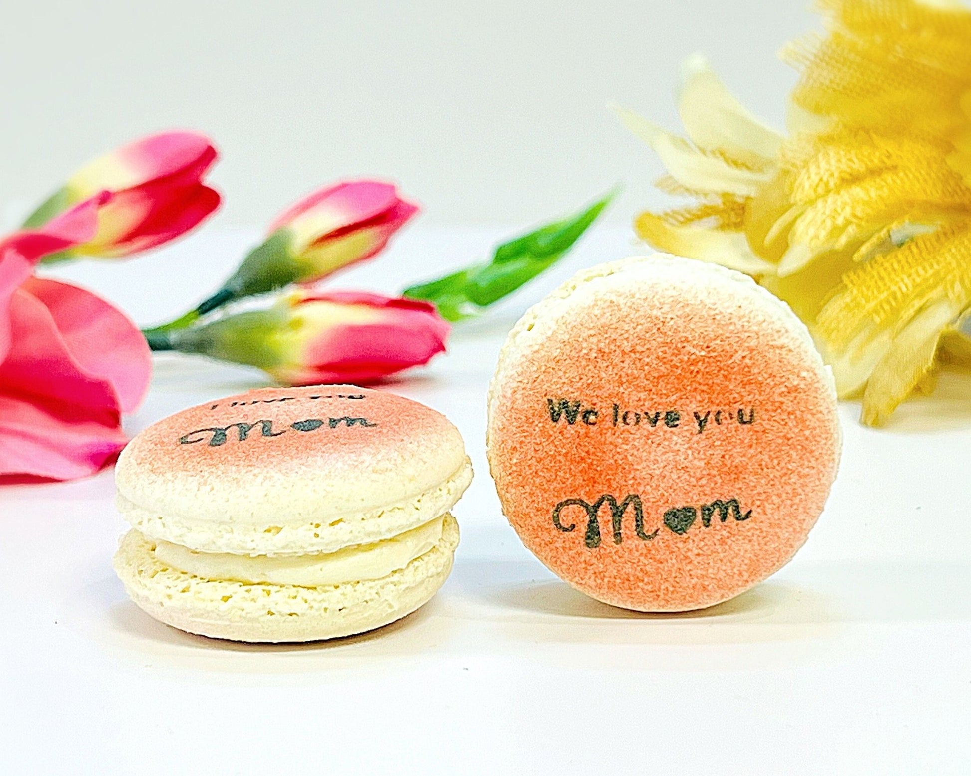 We Love You, Mom French Macaron | Customizable Flavor Macarons | Available in 6, 12, 24 Pack - Macaron Centrale6 PackBlue