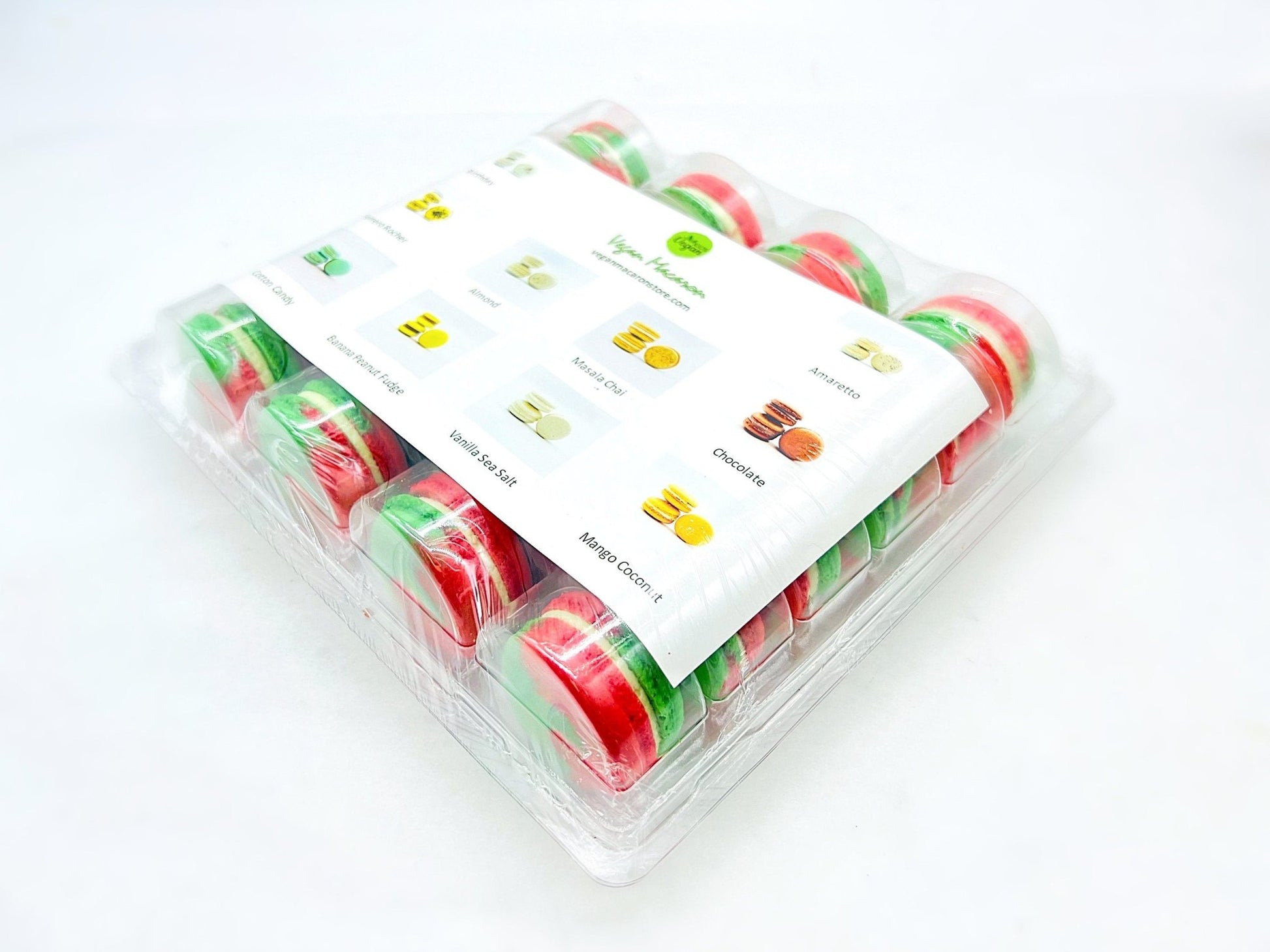 Wholesale Watermelon Honeydew Vegan Macarons | Available in 24 & 48 Pack | A great addition for your bakery establishment or your next party - Macaron Centrale24 Pack