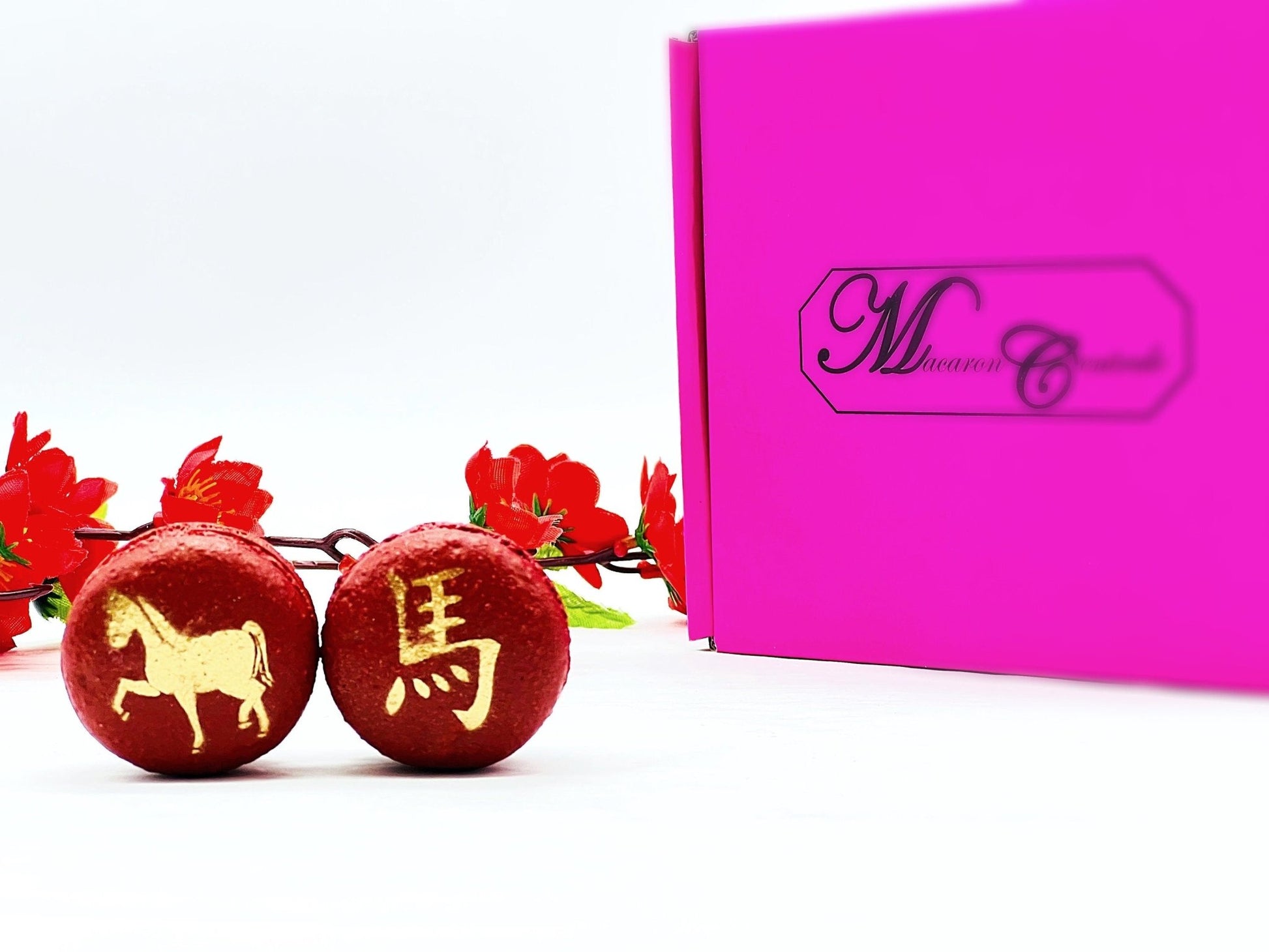 Year of The Horse | Assorted French Macaron decorated with Gold Dust - Macaron CentraleVariety6 Pack