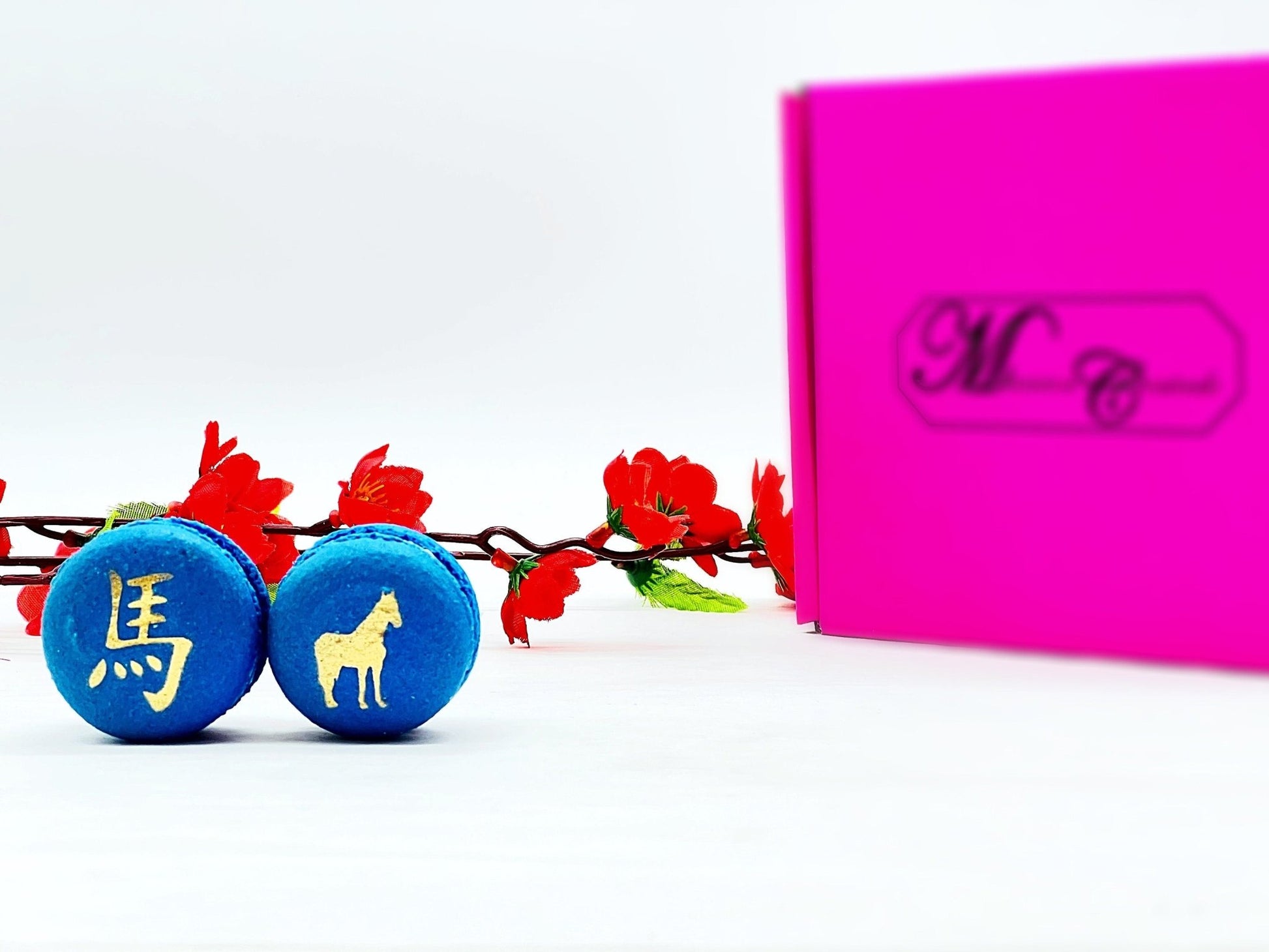 Year of The Horse | Assorted French Macaron decorated with Gold Dust - Macaron CentraleVariety6 Pack