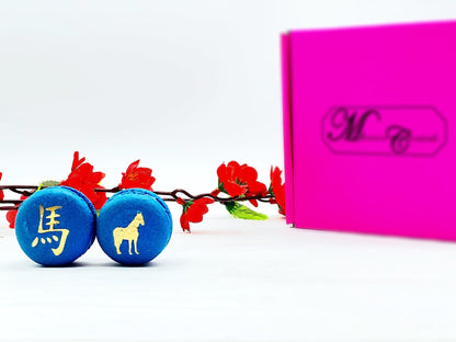 Year of The Horse | Assorted French Macaron decorated with Gold Dust - Macaron CentraleVariety6 Pack