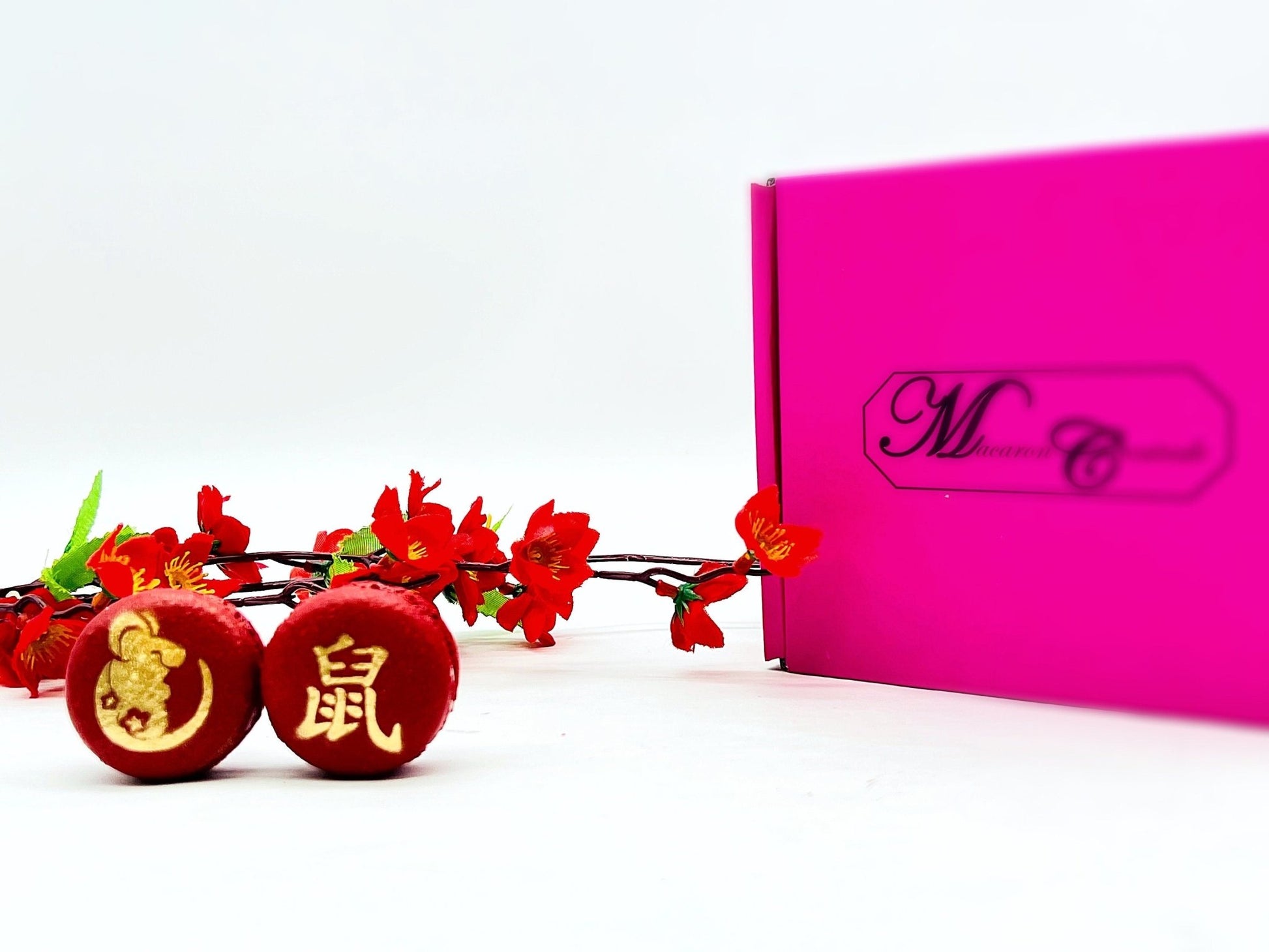 Year of The Rat | Assorted French Macaron decorated with Gold Dust - Macaron CentraleVariety6 Pack