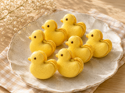 Garden Friends Ducklings French Macarons – Yellow Duck Edition.