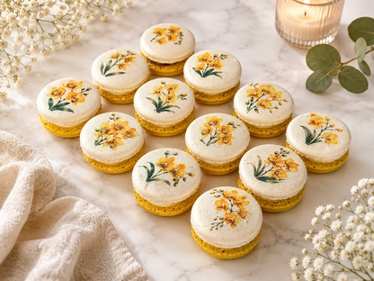 Yellow Orchid French Macaron Set