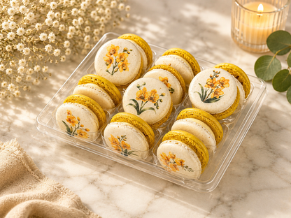 Yellow Orchid French Macaron Set