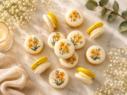 Yellow Orchid French Macaron Set