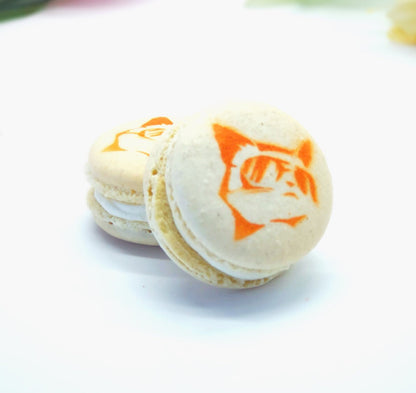 Novelty Macarons | Edible Spray Paint (Cat in Sun Glasses)…
